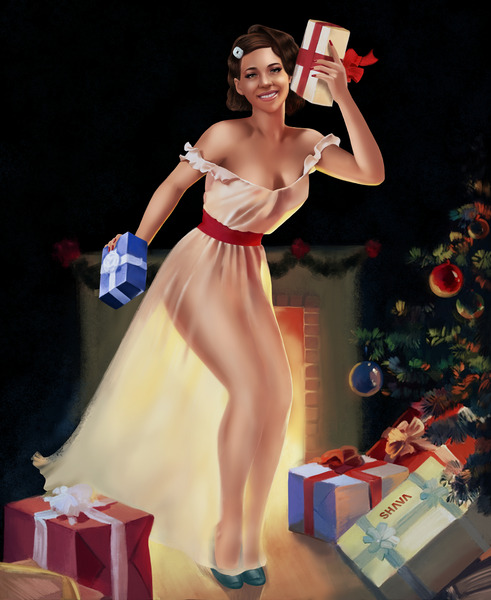 Waiting For Santa Print