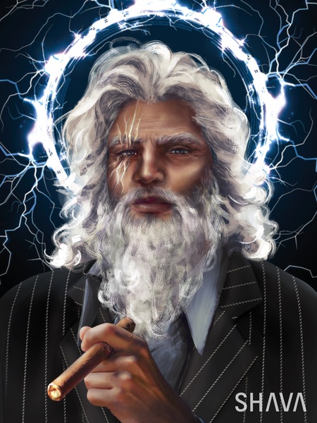 The Most Interesting Man In The World - Zeus  Print