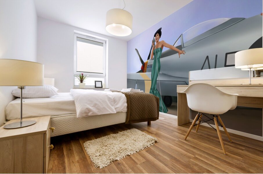 Lady Sings to Tuskegee Airmen - Lena Horne  Mural print